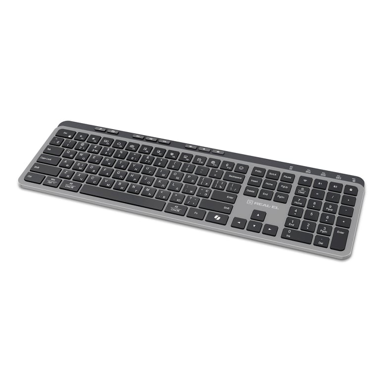 Клавіатура REAL-EL RK-737W Wireless/Bluetooth Black/Grey (EL123100060) - фото 3