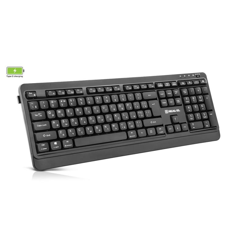 Клавіатура REAL-EL RK-760W Wireless Black (EL123100058) - фото 2
