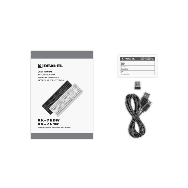 Клавіатура REAL-EL RK-760W Wireless Black (EL123100058) - фото 8