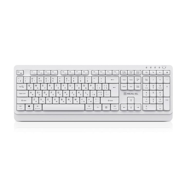 Клавіатура REAL-EL RK-761W Wireless White (EL123100059) - фото 1