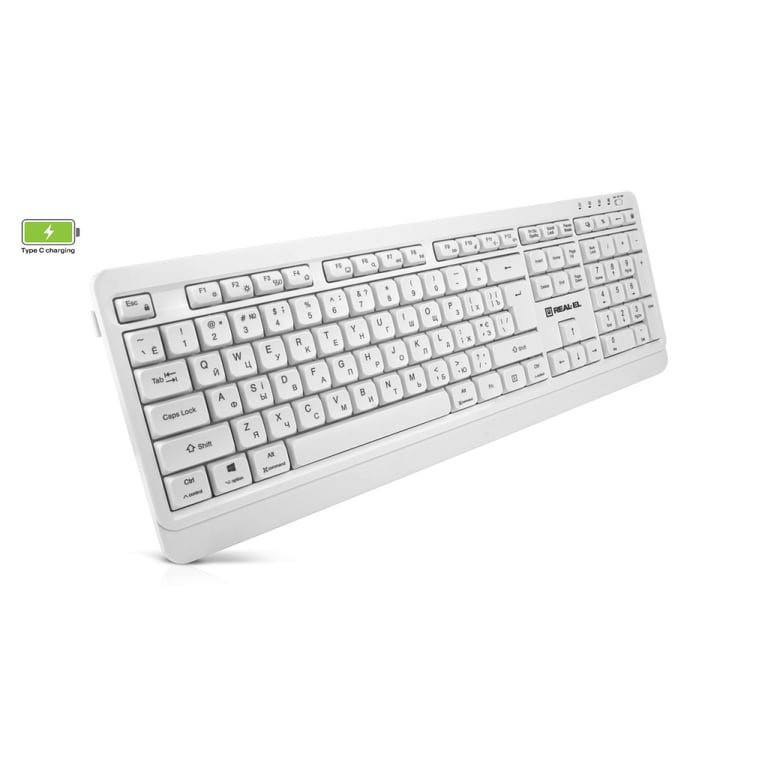 Клавіатура REAL-EL RK-761W Wireless White (EL123100059) - фото 2