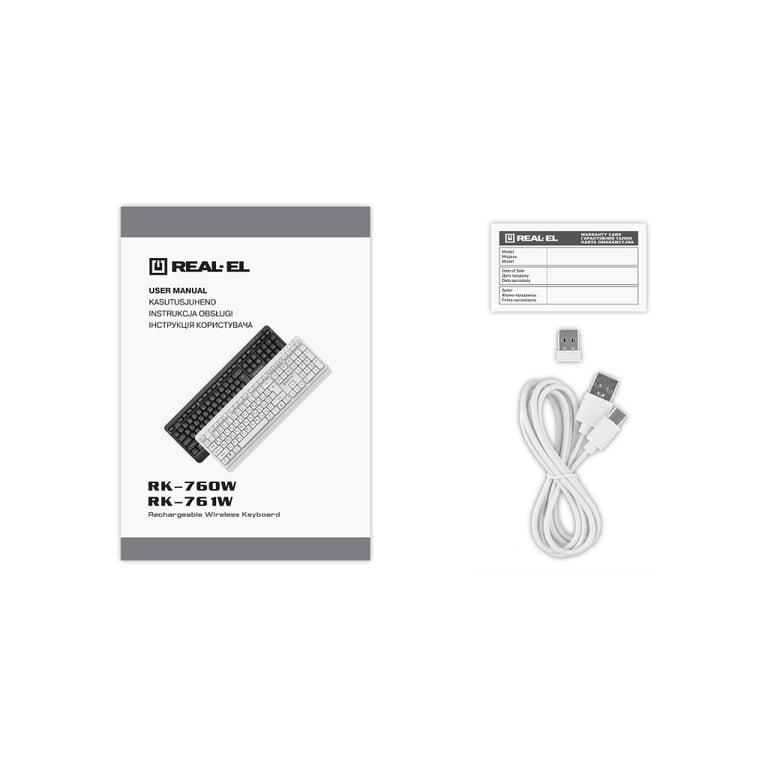 Клавіатура REAL-EL RK-761W Wireless White (EL123100059) - фото 8