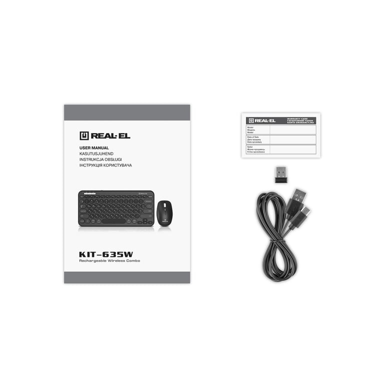 Комплект REAL-EL KIT-635W Wireless/Bluetooth Black (EL123100057) - фото 9