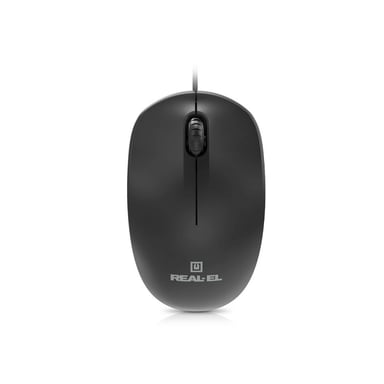 Мишка REAL-EL RM-206 USB Black (EL123200061) - фото 1