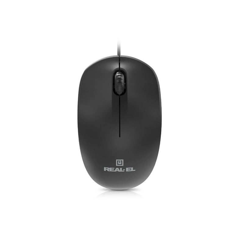 Мишка REAL-EL RM-206 USB Black (EL123200061) - фото 1