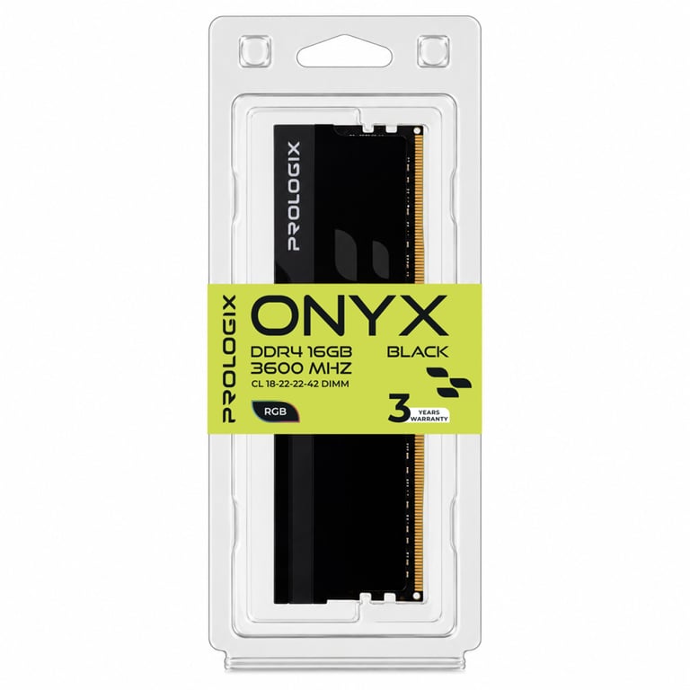 Модуль пам'яті для комп'ютера DDR4 16GB 3600 MHz Onyx Black RGB Prologix (PRO16GB3600YBR4) - фото 4