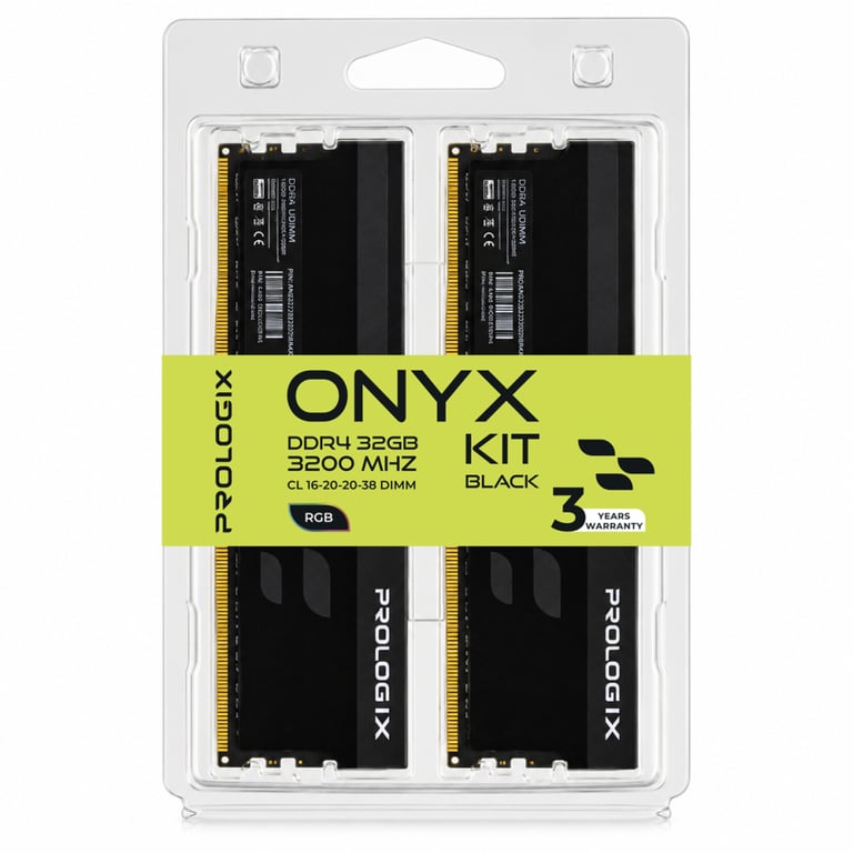 Модуль пам'яті для комп'ютера DDR4 32GB (2x16GB) 3200 MHz Onyx Black RGB Prologix (PRO32GB3200YBR4K) - фото 4
