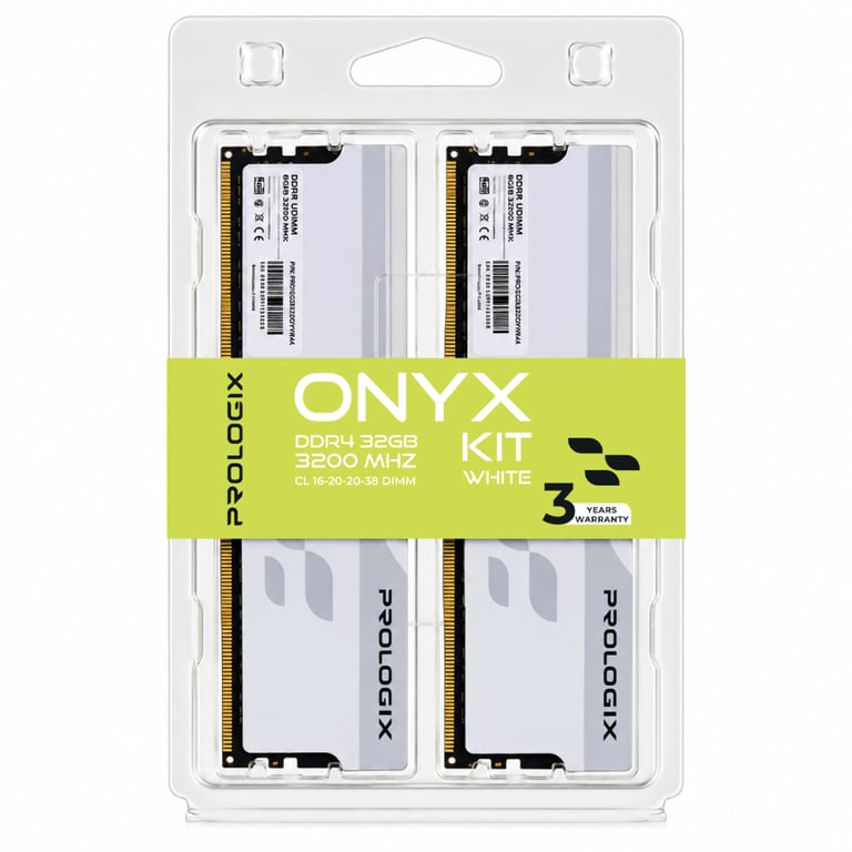 Модуль пам'яті для комп'ютера DDR4 32GB (2x16GB) 3200 MHz Onyx White Prologix (PRO32GB3200YW4K) - фото 4