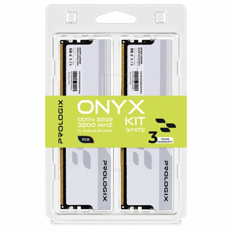 Модуль пам'яті для комп'ютера DDR4 32GB (2x16GB) 3200 MHz Onyx White RGB Prologix (PRO32GB3200YWR4K) - фото 4