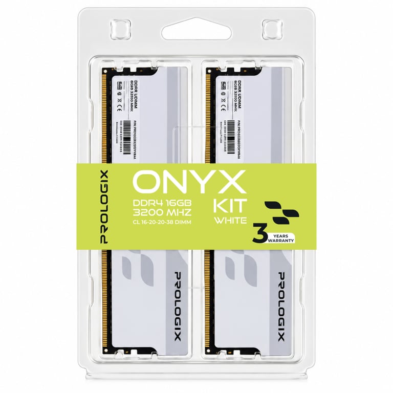 Модуль пам'яті для комп'ютера DDR4 16GB (2x8GB) 3200 MHz Onyx White Prologix (PRO16GB3200YW4K) - фото 4
