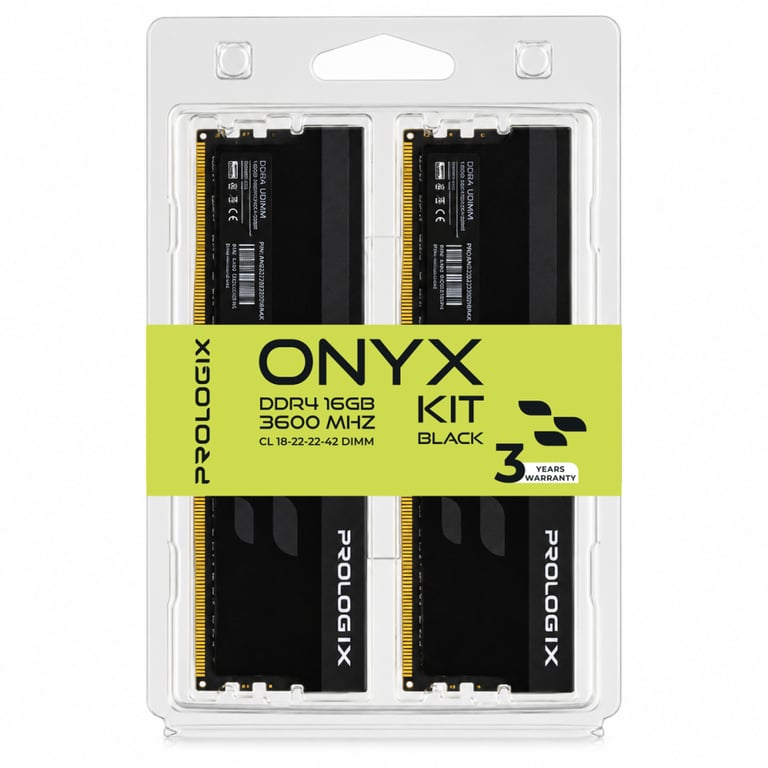 Модуль пам'яті для комп'ютера DDR4 16GB (2x8GB) 3600 MHz Onyx Black Prologix (PRO16GB3600YB4K) - фото 4