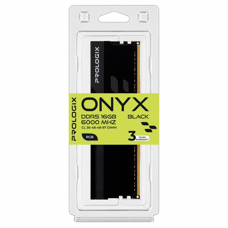 Модуль пам'яті для комп'ютера DDR5 16GB 6000 MHz Onyx Black RGB Prologix (PRO16GB6000YBR5) - фото 4