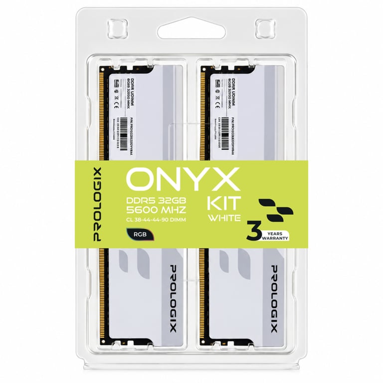 Модуль пам'яті для комп'ютера DDR5 32GB (2x16GB) 5600 MHz Onyx White RGB Prologix (PRO32GB5600YWR5K) - фото 4