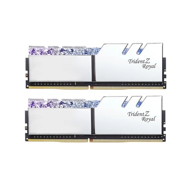 Модуль пам'яті для комп'ютера DDR4 32GB (2x16GB) 3200 MHz TridentZ RGB ROYAL Silver G.Skill (F4-3200C16D-32GTRS) - фото 1