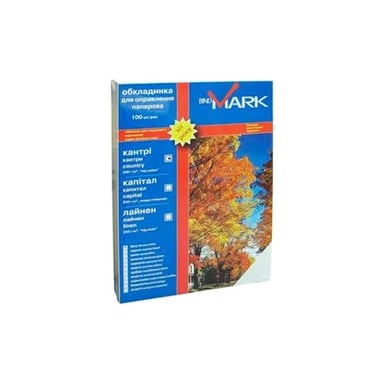 Обкладинка для палітурки bindMARK карт. Кантри А4 230 г/м2 (100 шт.) белая (41701) - фото 1
