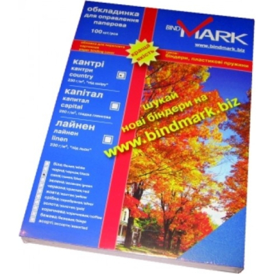 Обкладинка для палітурки bindMARK карт. Кантри А4 230г/м2 (100 шт.) т.-синяя (41724)