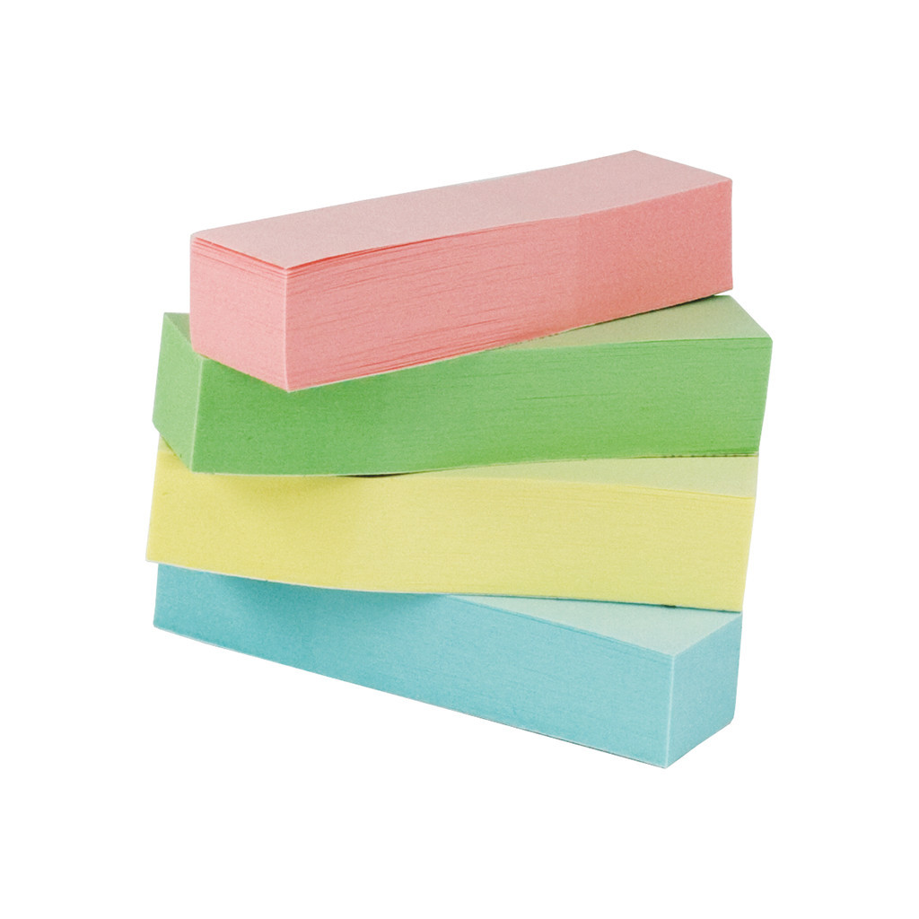 Стікер-закладка Buromax Plastic bookmarks 51x12mm, 4*100шт, rectangles,pastel colors (BM.2306-99) - головне фото