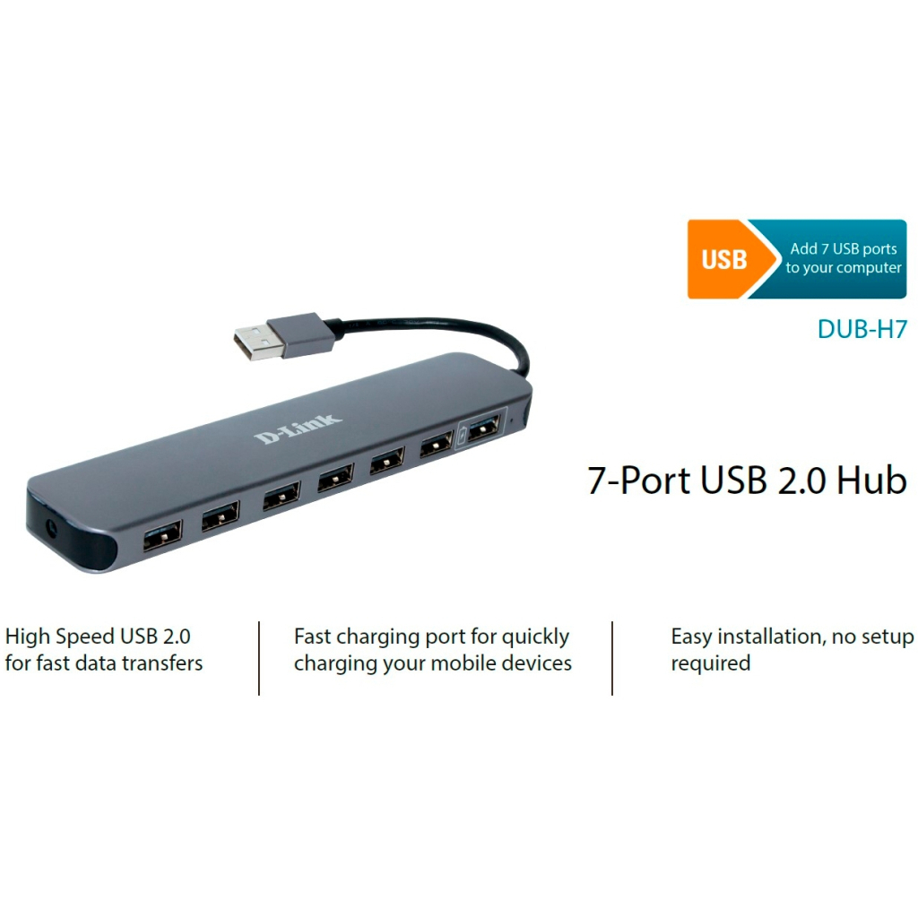Концентратор D-Link DUB-H7 - фото 2 Концентратор D-Link DUB-H7 - фото 2