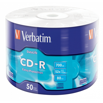 Диск CD Verbatim CD-R 700Mb 52x Wrap-box Extra (43787) - главное фото