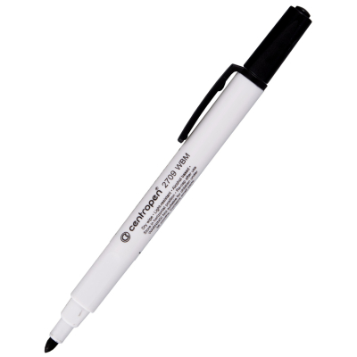 Маркер Centropen Board 2709 1-2 мм, round tip, black (2709/01) - главное фото