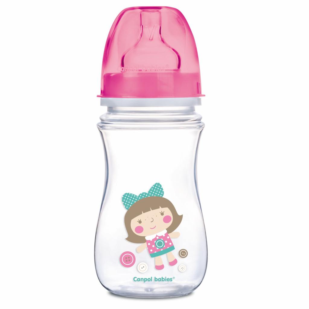 Бутылочка для кормления Canpol babies антиколиковая EasyStart Newborn baby с широк отверст. 240 мл (35/221_pin) - главное фото