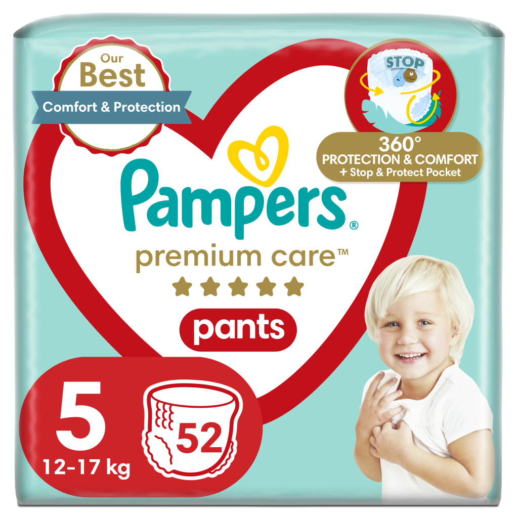 Подгузники Pampers Premium Care Pants Junior Размер 5 (12-17 кг), 52 шт (8001090760036) - главное фото