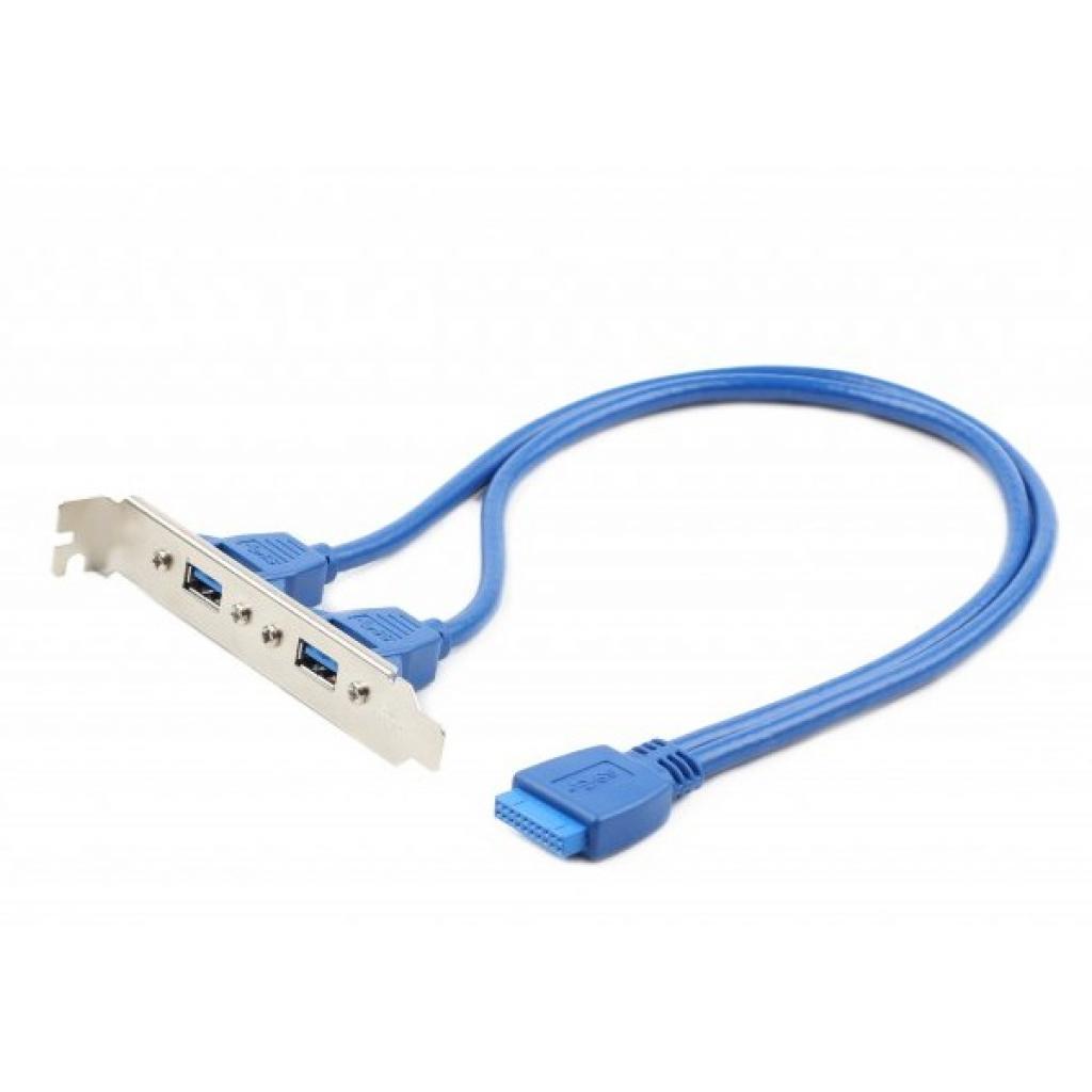 Кабель для передачи данных USB 3.0 розетка на кронштейні 10P 45 см Cablexpert (CC-USB3-RECEPTACLE) - главное фото