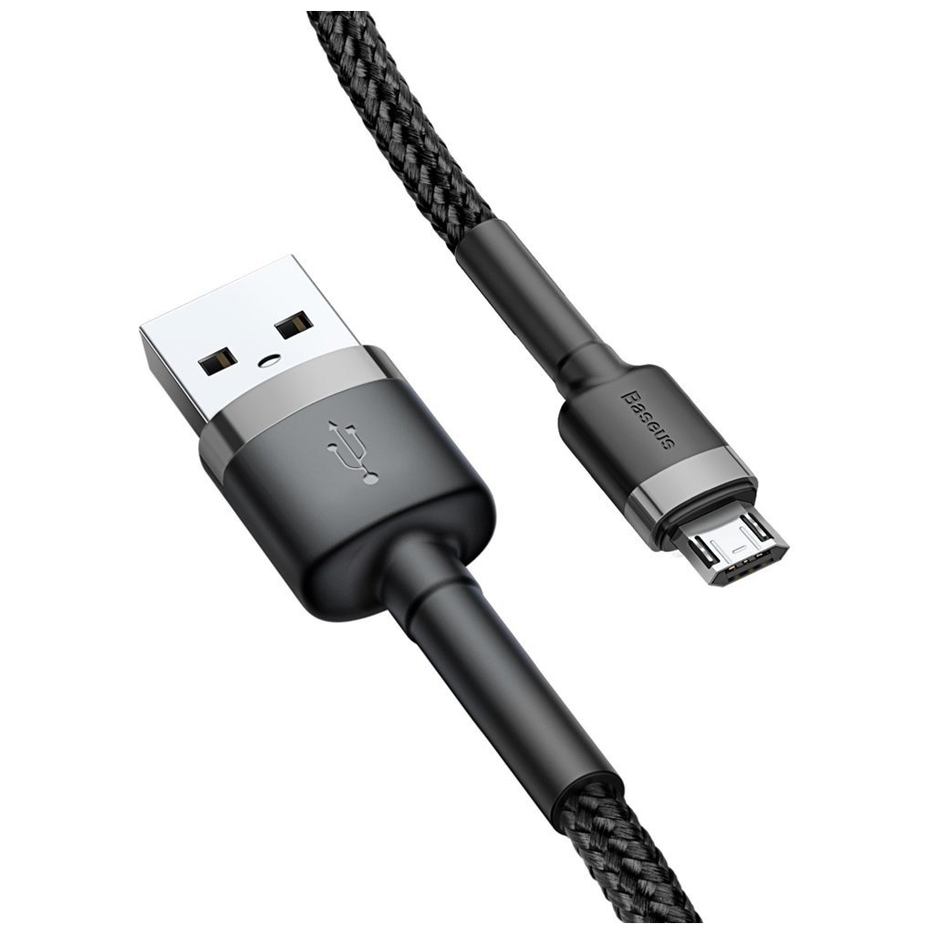 Дата кабель USB 2.0 AM to Micro 5P 2.0m 1.5A grey-black Baseus (CAMKLF-CG1) - главное фото