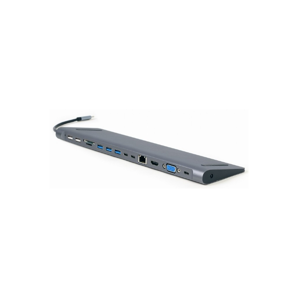 Концентратор Cablexpert USB-C 9-in-1 (Hub/HDMI/VGA/PD/card-reader/lan/audio) (A-CM-COMBO9-01) - главное фото