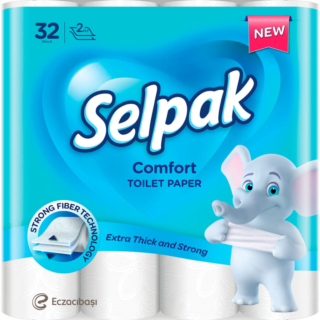 Туалетная бумага Selpak Comfort 2 слоя 32 рулона (8690530274471) - главное фото