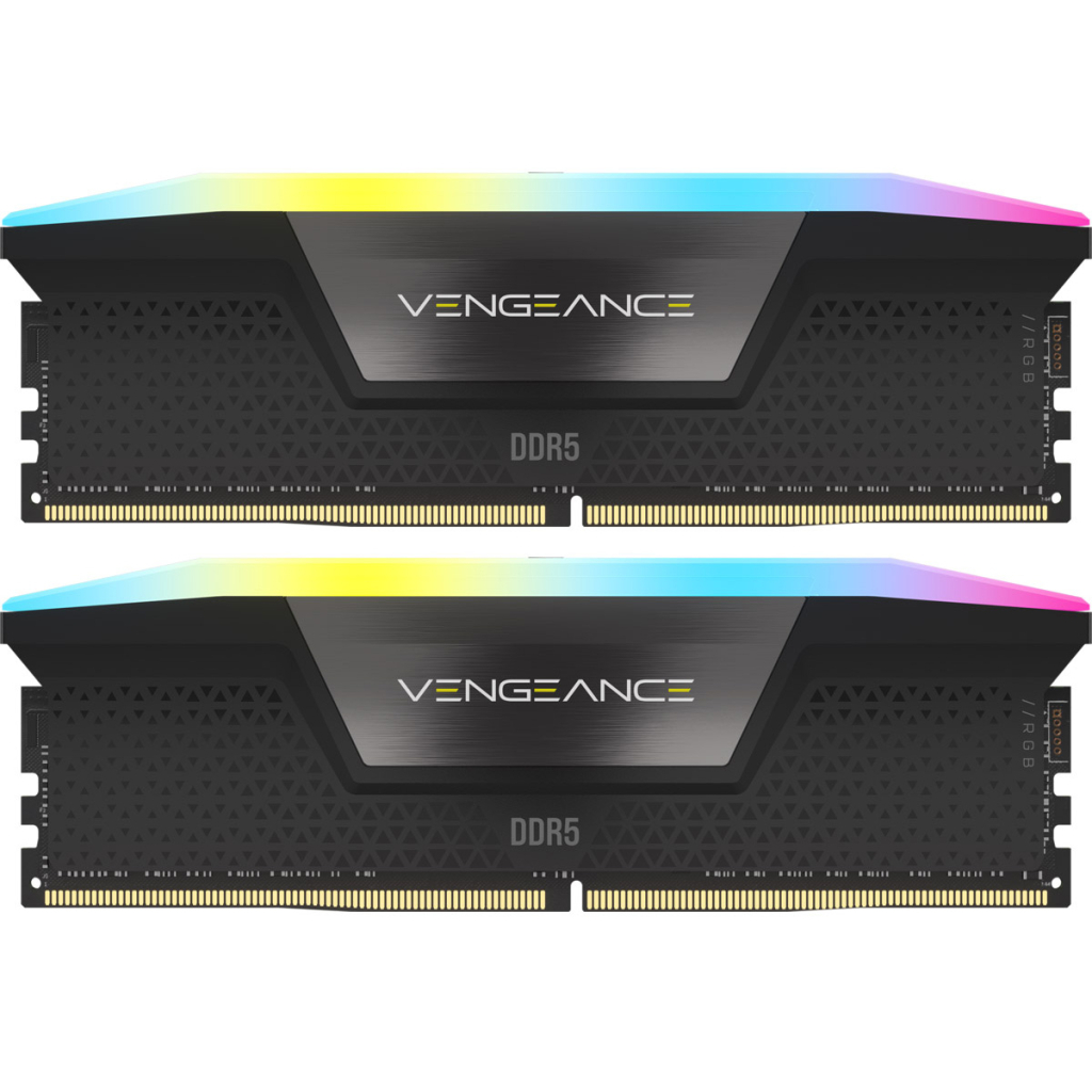 Модуль памяти для компьютера DDR5 64GB (2x32GB) 6000 MHz Vengeance RGB Black Corsair (CMH64GX5M2B6000C40) - главное фото