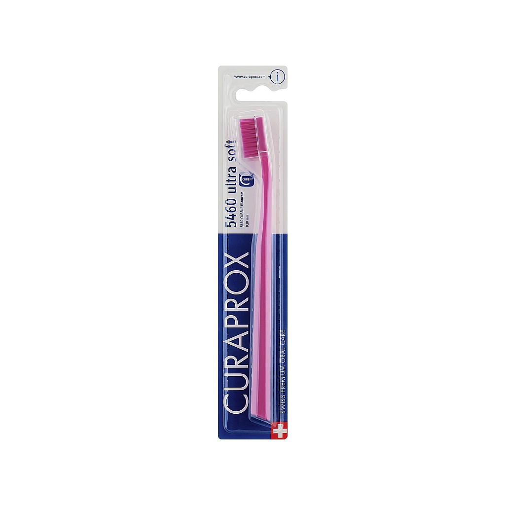 Зубная щетка Curaprox CS 5460 Ultra Soft Ультрамягкая D 0.10 мм Розовая с розовой щетиной (CS 5460-10) - главное фото